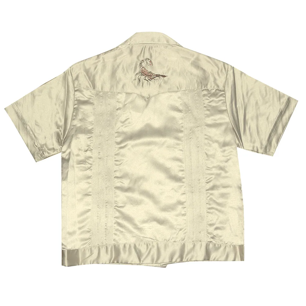 Child Toddlers Shirt Button Up Collared Casual Guayabera Kids Scorpion T-Shirt