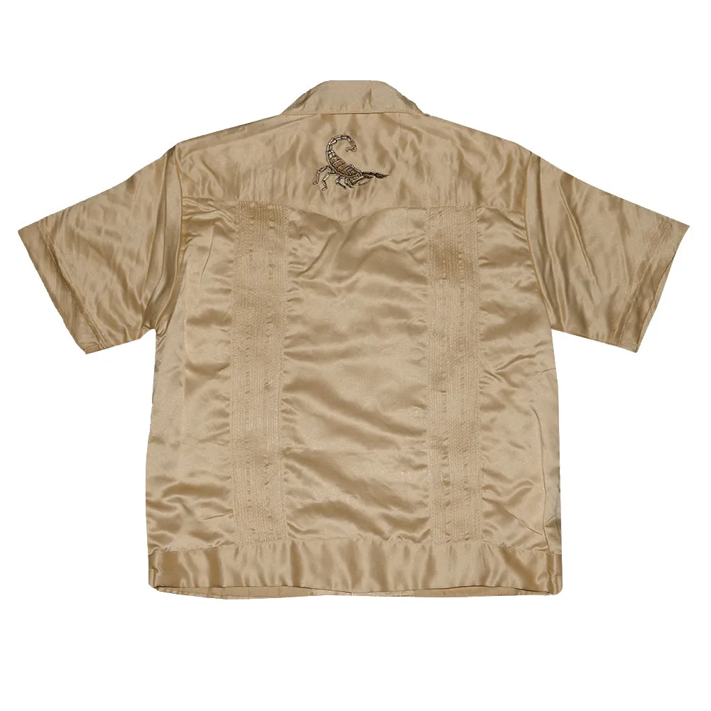 Child Toddlers Shirt Button Up Collared Casual Guayabera Kids Scorpion T-Shirt