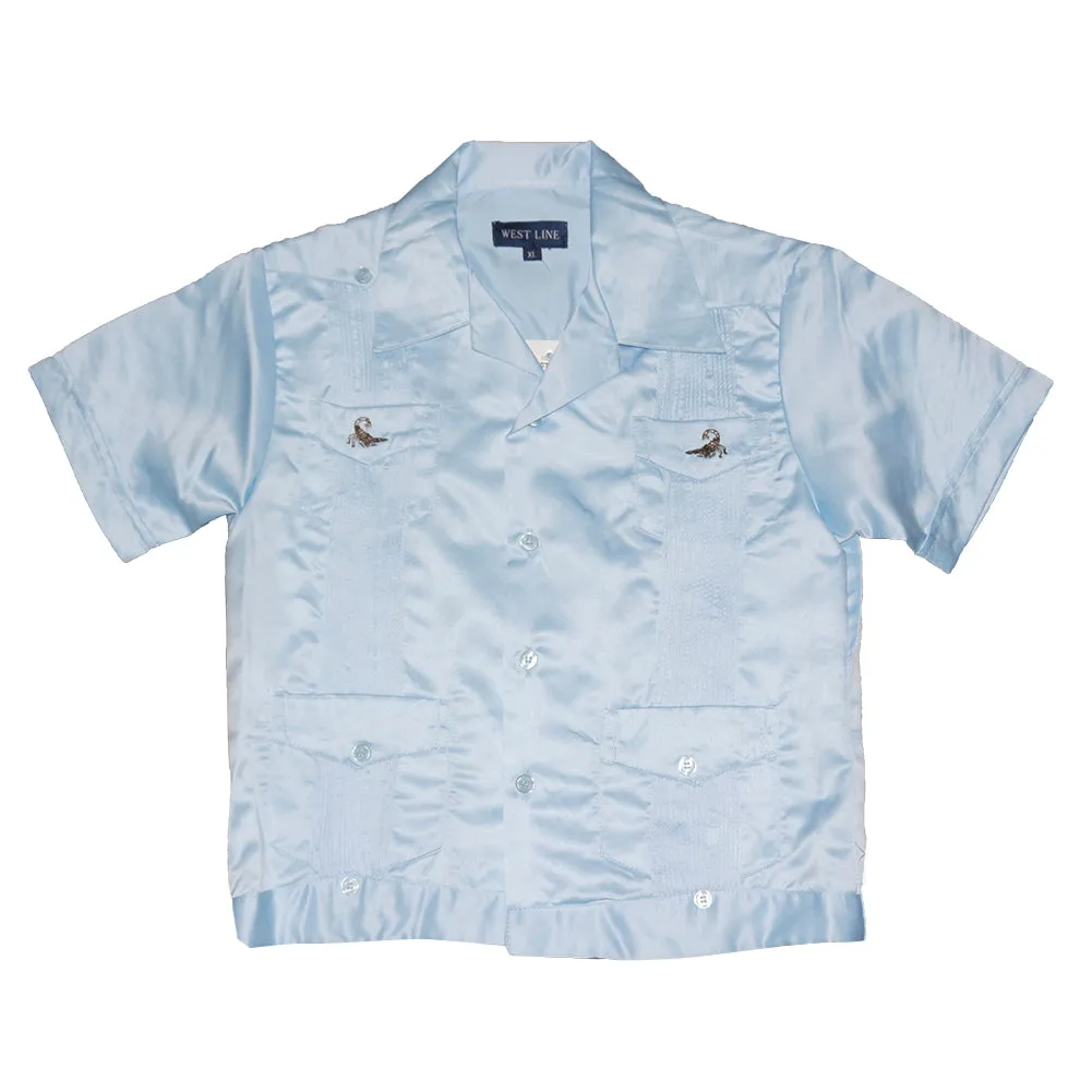Child Toddlers Shirt Button Up Collared Casual Guayabera Kids Scorpion T-Shirt