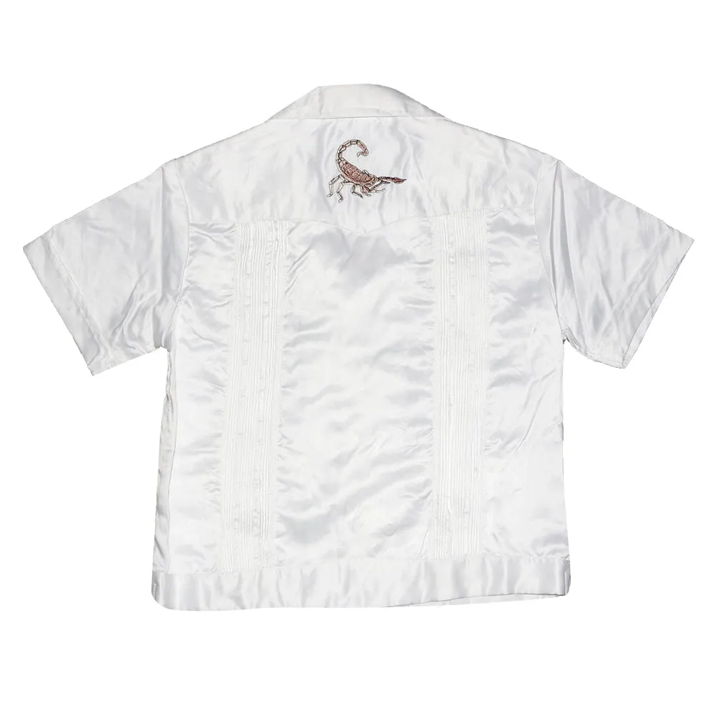 Child Toddlers Shirt Button Up Collared Casual Guayabera Kids Scorpion T-Shirt
