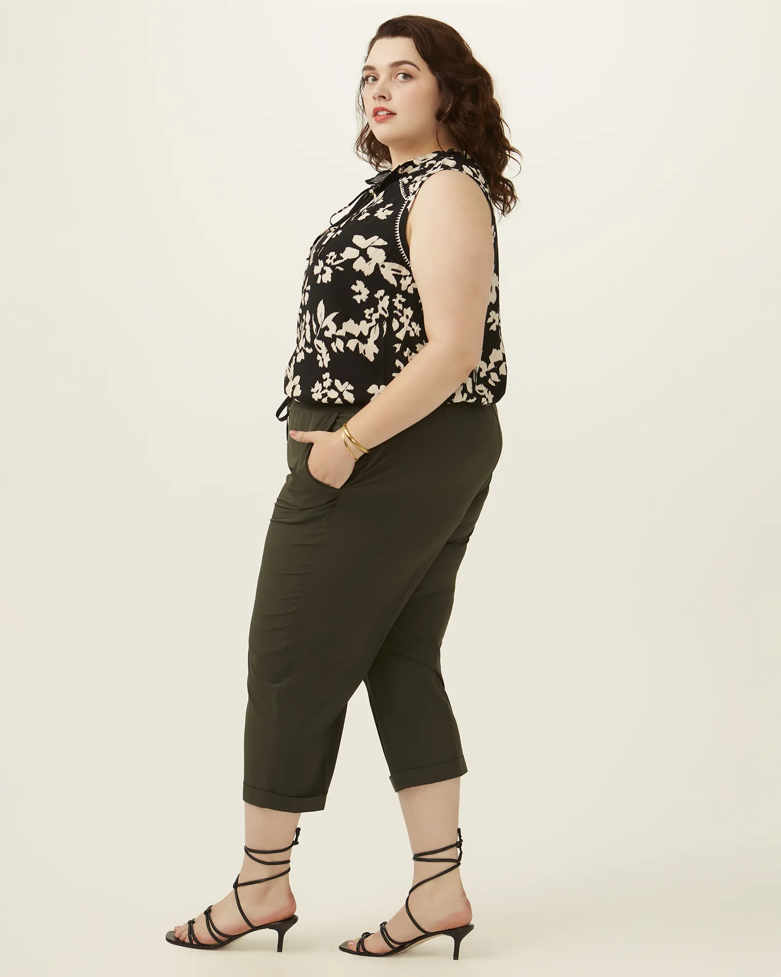 Claire Commuter Capri | Olive Green