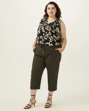 Claire Commuter Capri | Olive Green