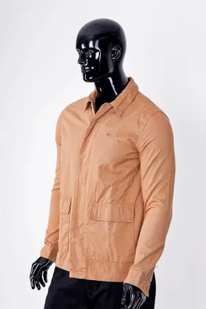 classic overshirt in tan