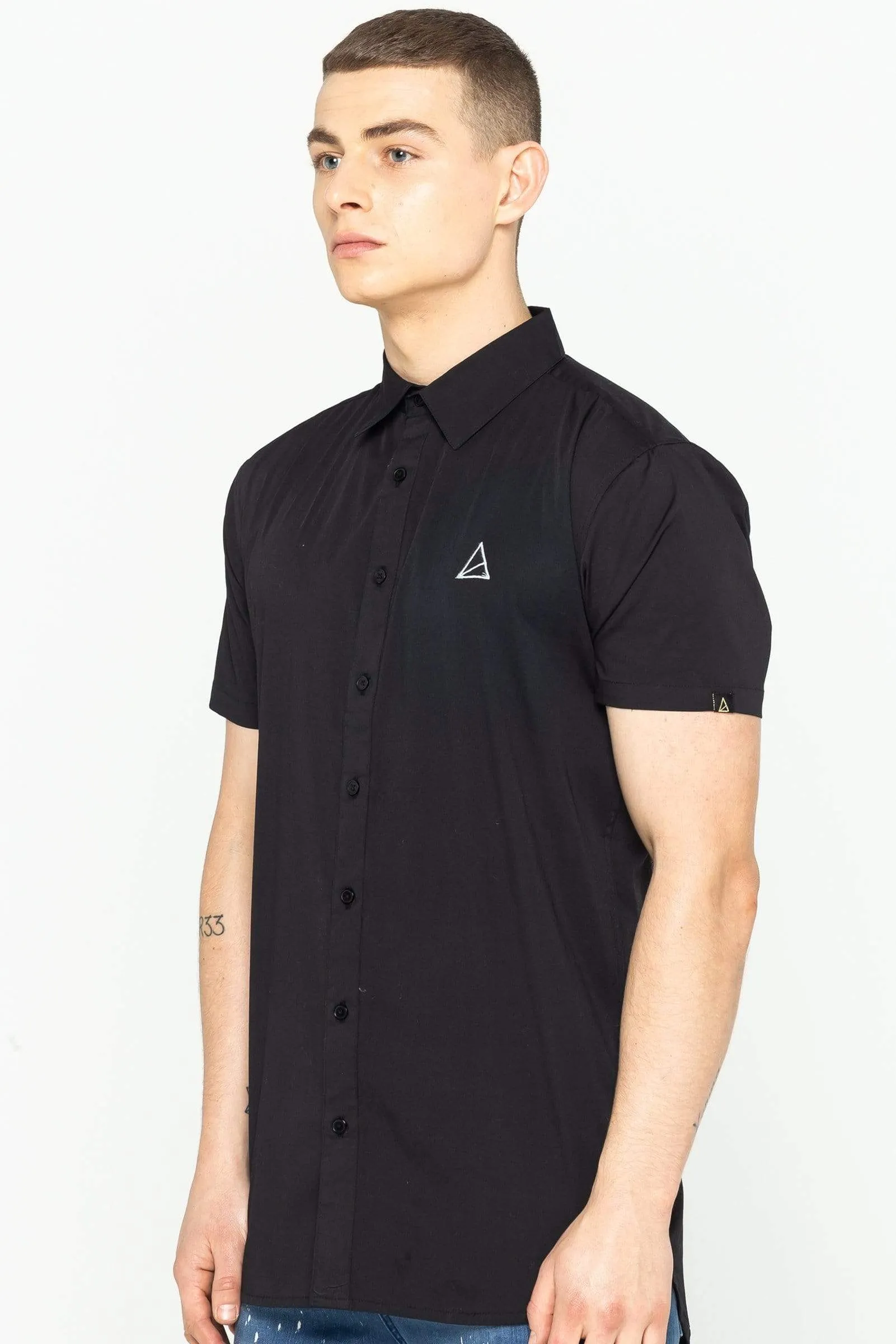 Clinton Men's Short Sleeve Shirt - Black