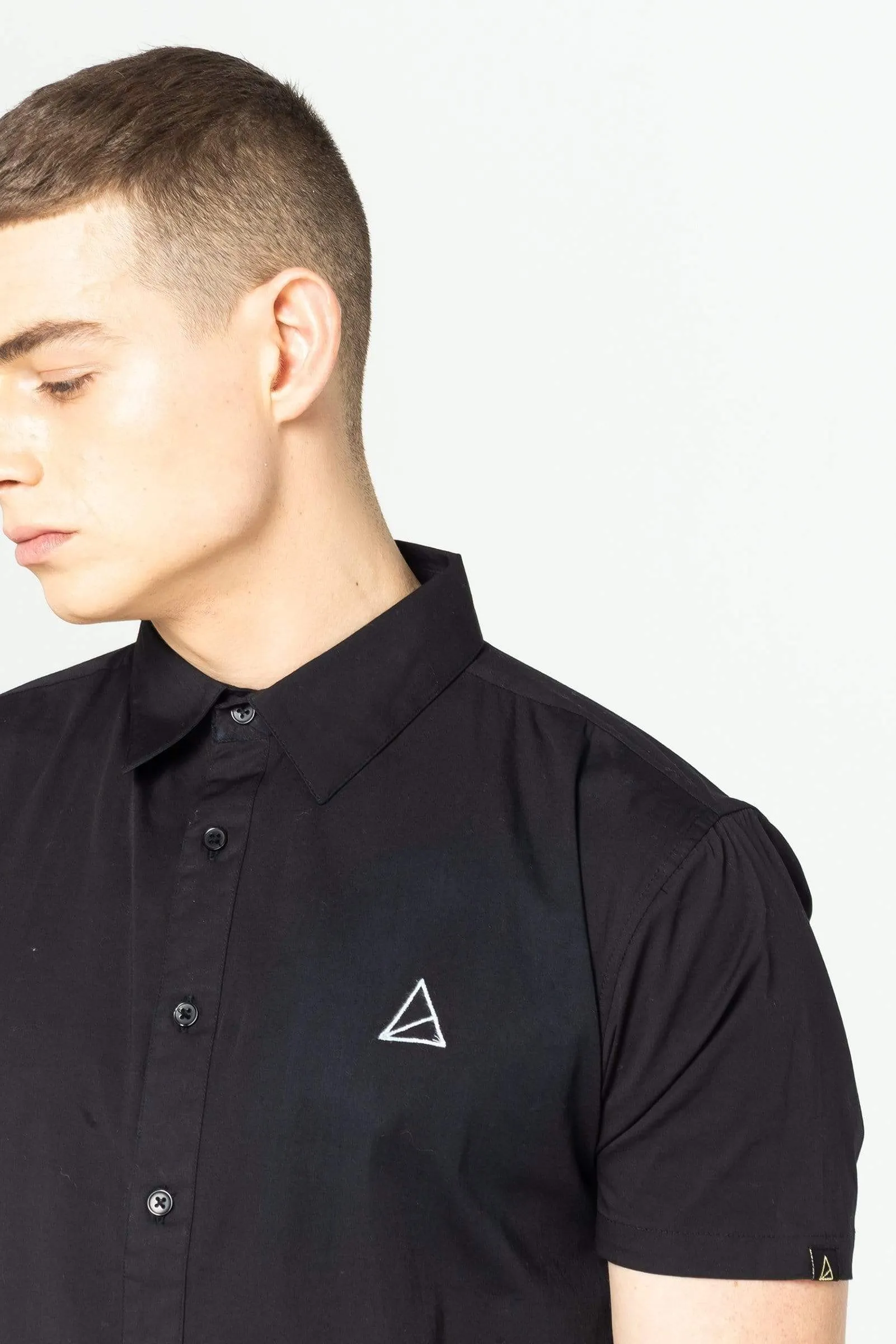 Clinton Men's Short Sleeve Shirt - Black