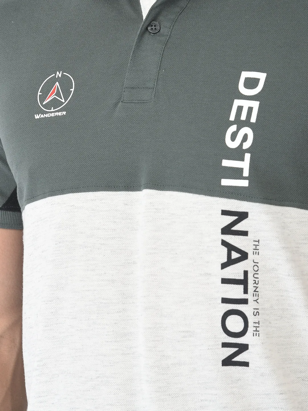 Colour-Blocked Polo T-Shirt