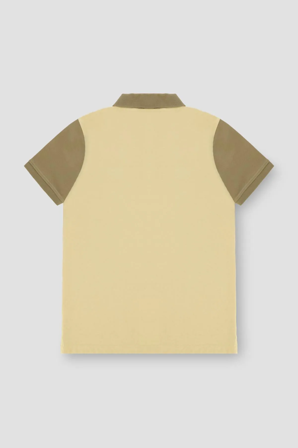 Contrast Polo T-Shirt For Men - Olive