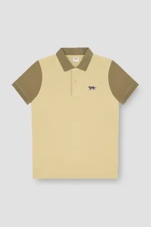Contrast Polo T-Shirt For Men - Olive