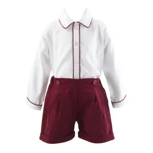 Cord Short Set | Burgundy