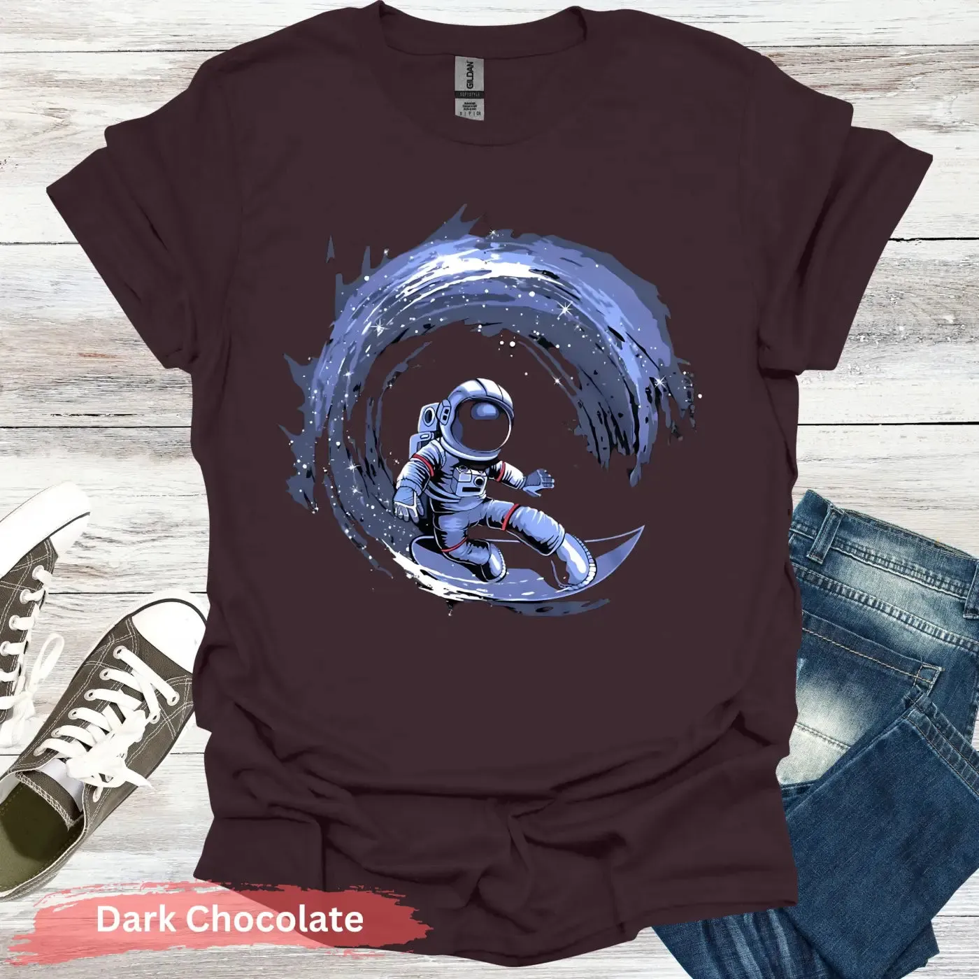 Cosmic Surfing Astronaut T-Shirt