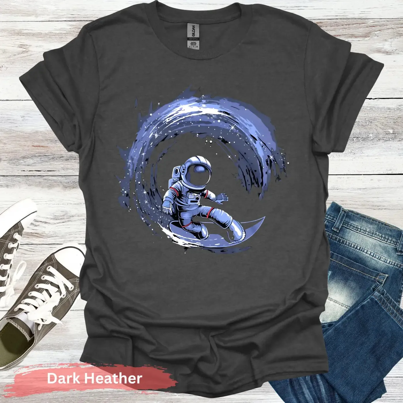 Cosmic Surfing Astronaut T-Shirt