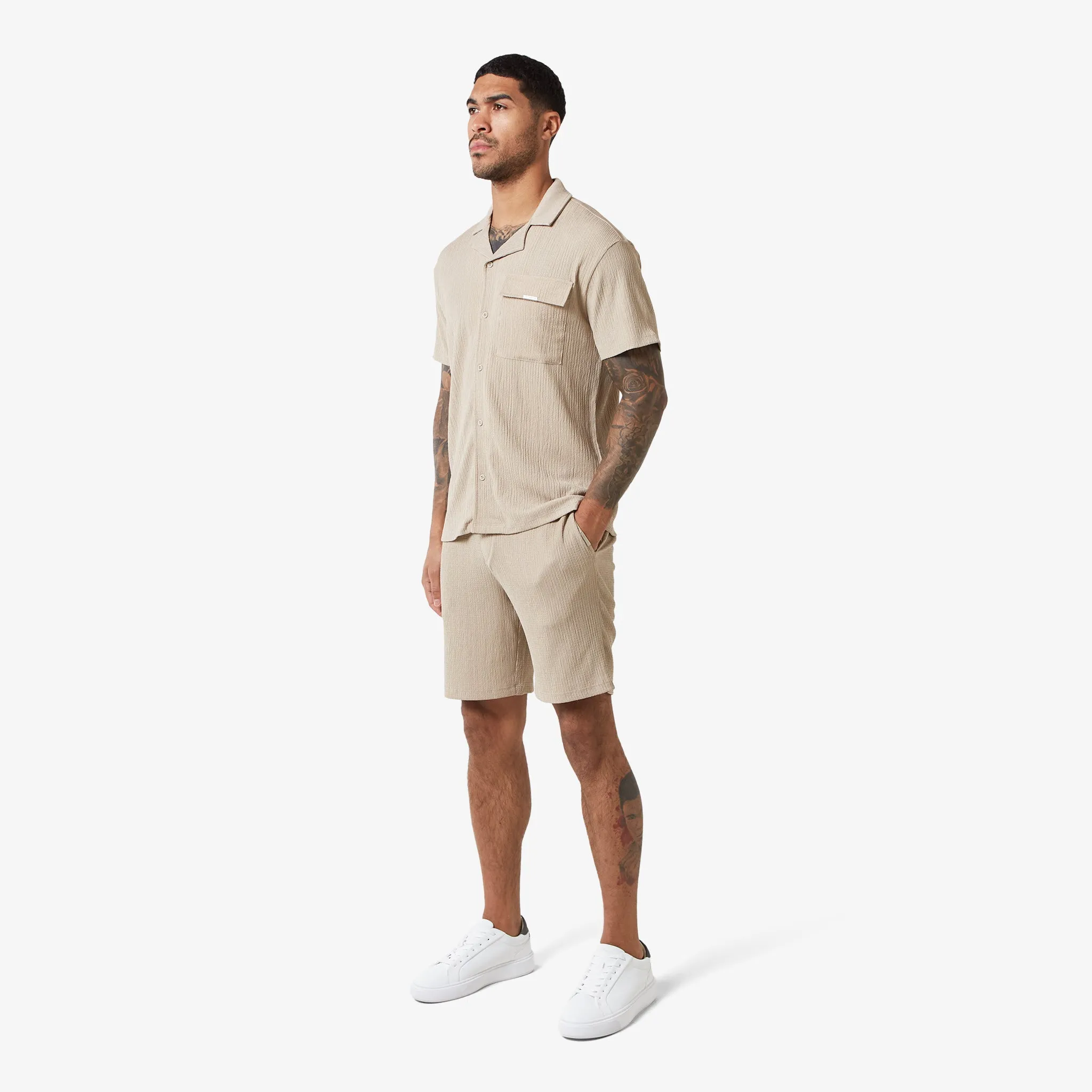 Crinkle Shirt | Stone