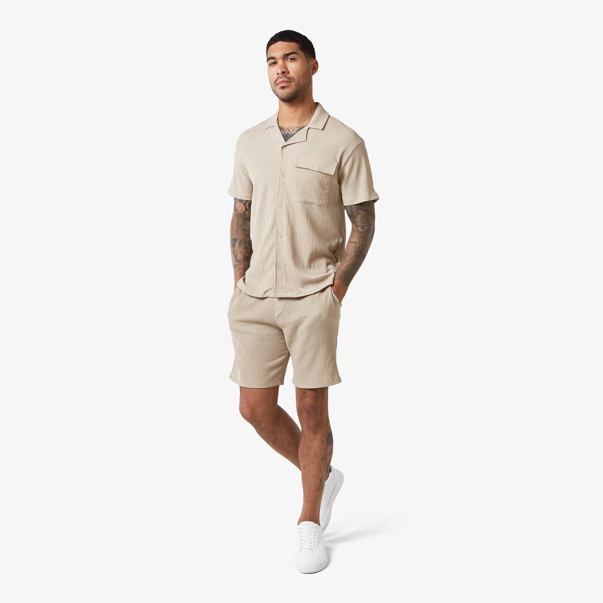 Crinkle Shirt | Stone