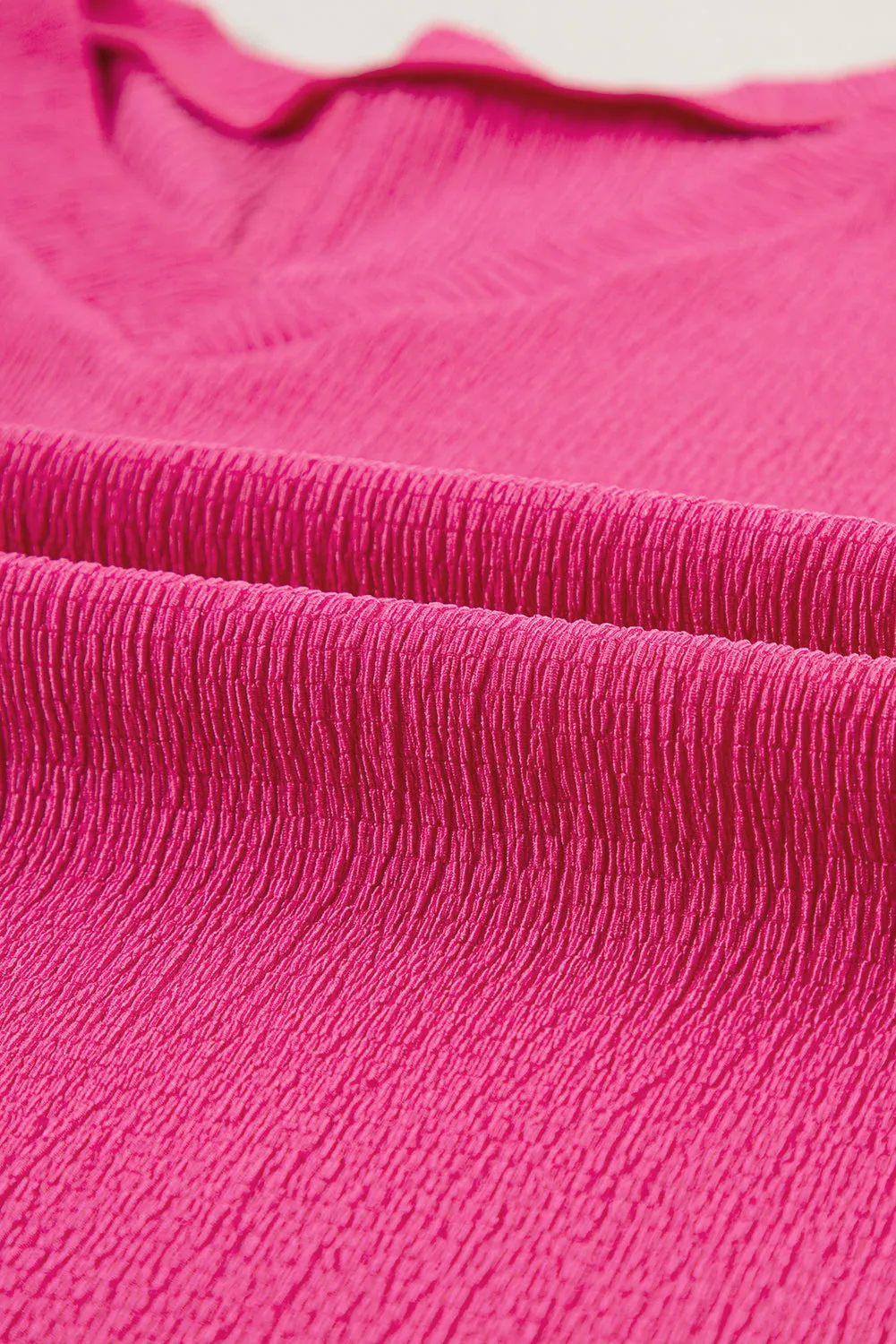 Crinkled V Neck Tee