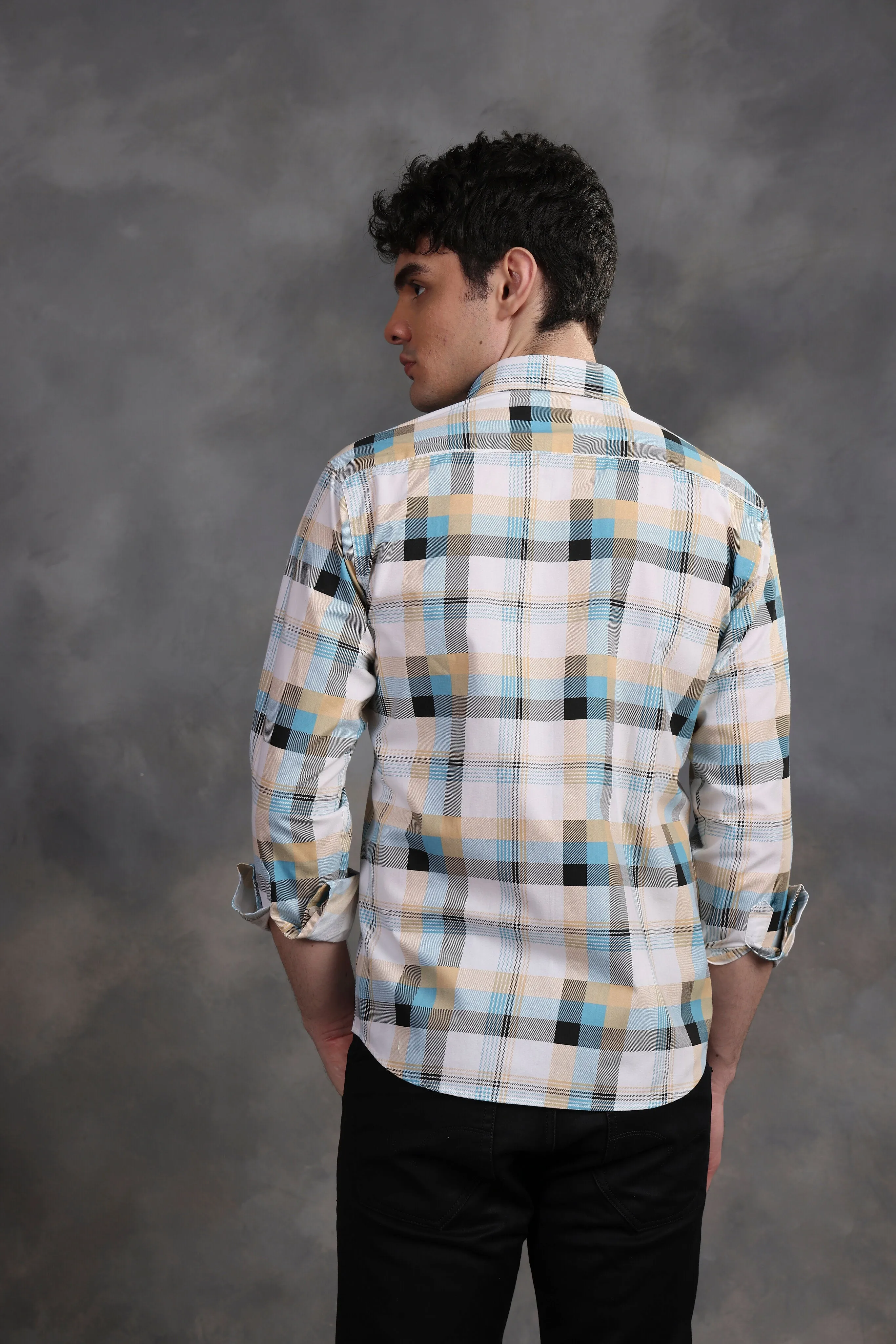 CROSSWEAVE YELLOW CHECKED SHIRT