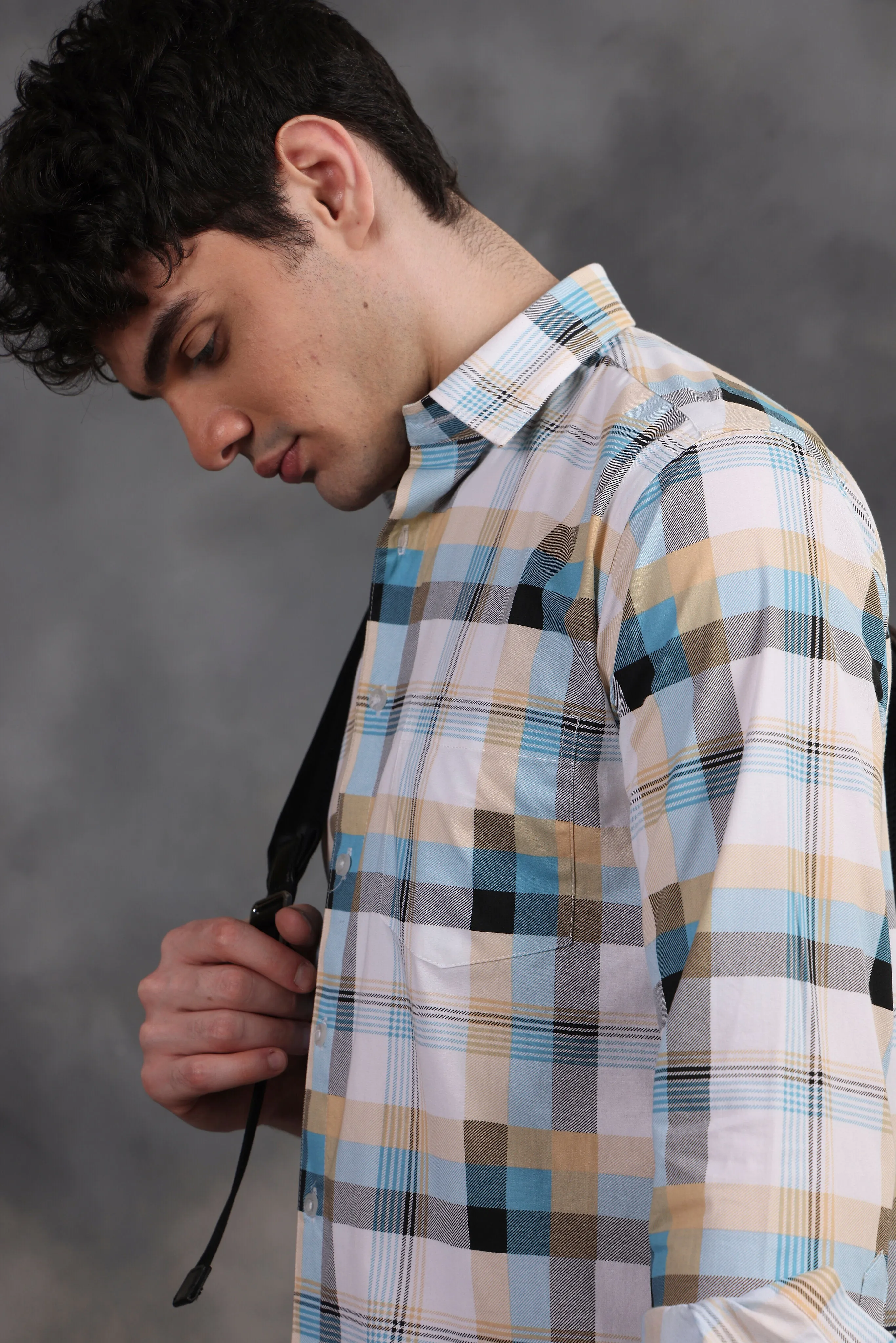 CROSSWEAVE YELLOW CHECKED SHIRT