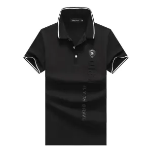 D-Brave Stretch Cotton Piquet Polo-Black