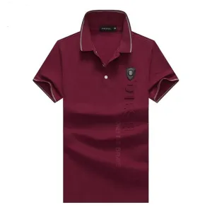 D-Brave Stretch Cotton Piquet Polo- Red