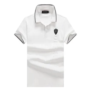 D-Brave Stretch Cotton Piquet Polo- White