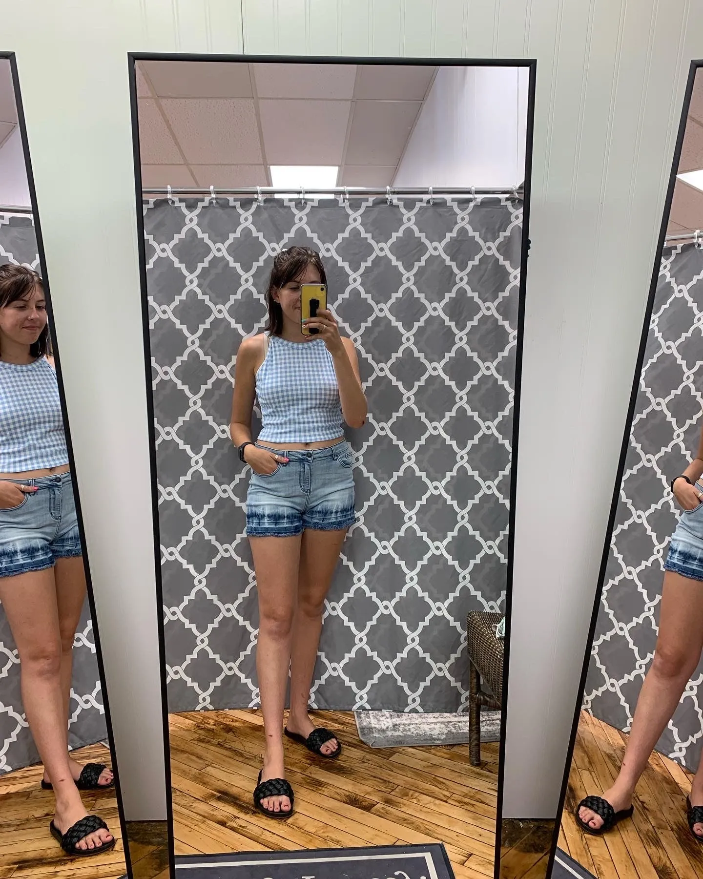 Dewdrop Crop - Plaid