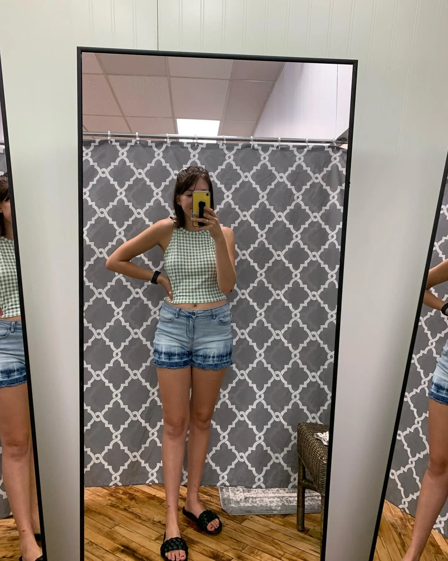 Dewdrop Crop - Plaid