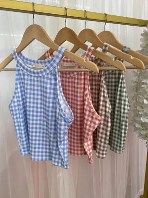 Dewdrop Crop - Plaid