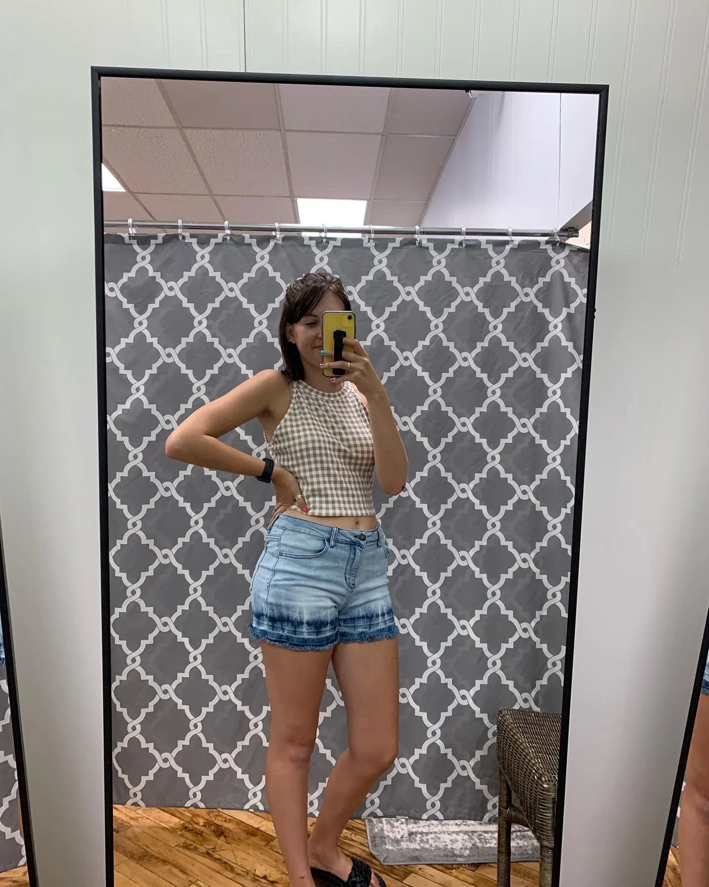 Dewdrop Crop - Plaid