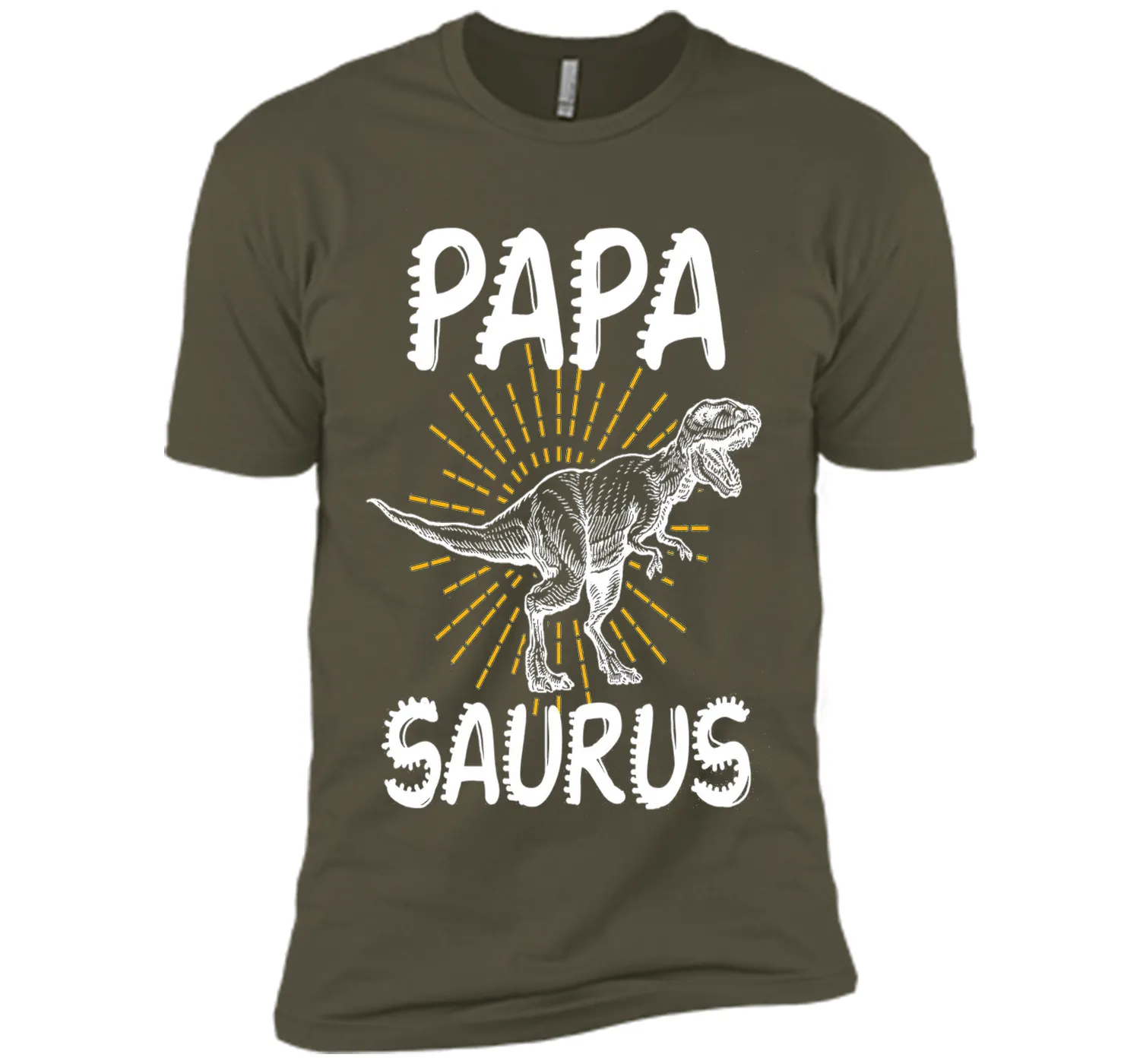Dinosaur Papa  Proud Papa T- Shirt  Fathers Day Gift