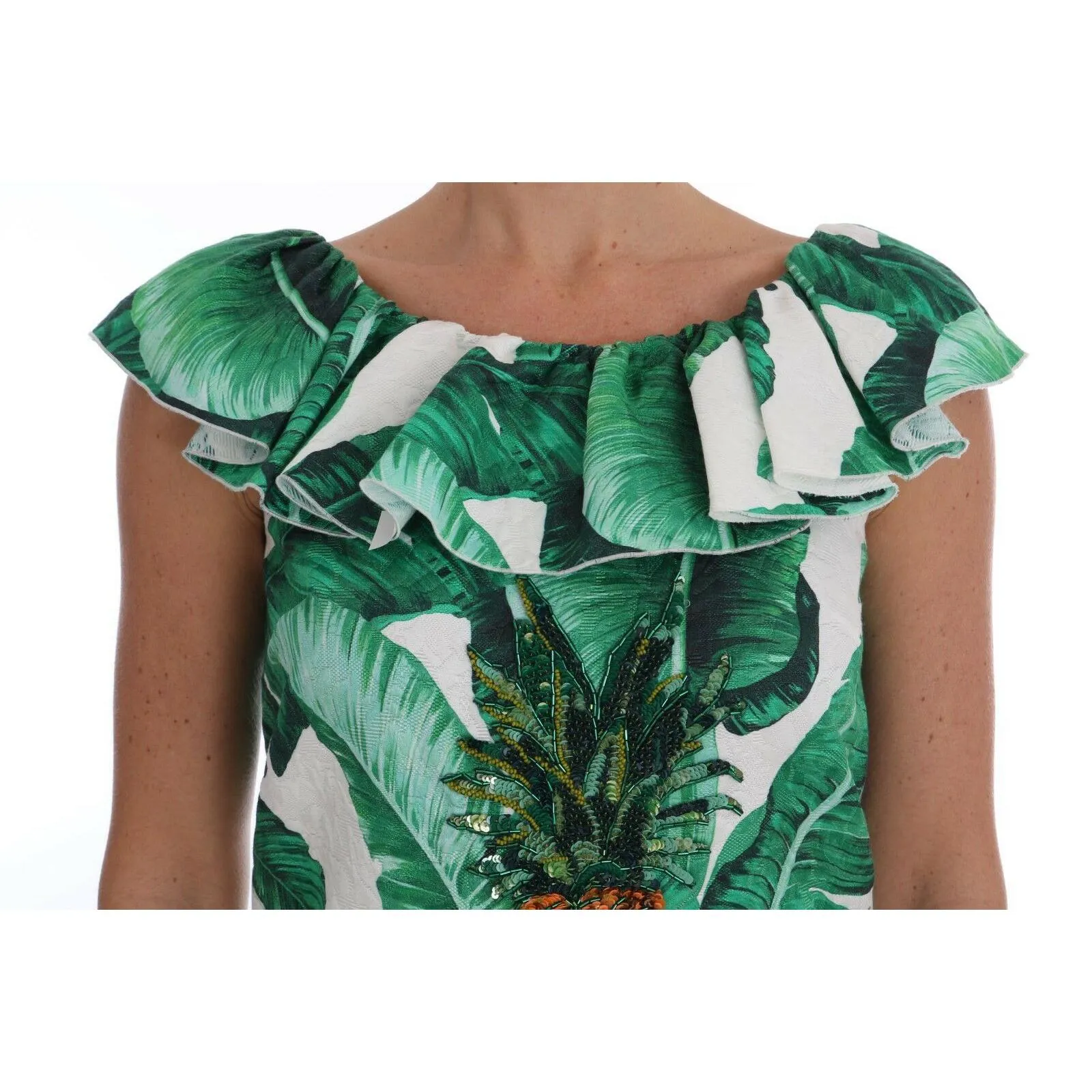 Dolce & Gabbana Elegant Sequined Pineapple Blouse