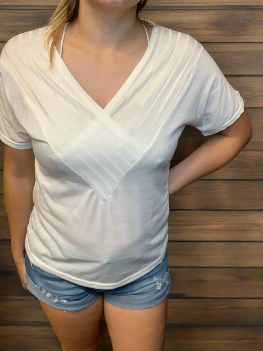 Dressy V Neck Tee