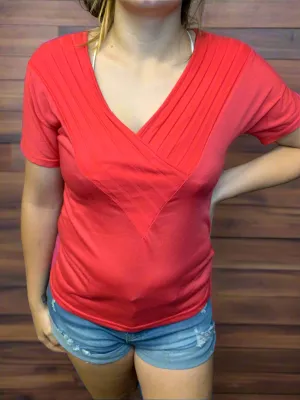 Dressy V Neck Tee