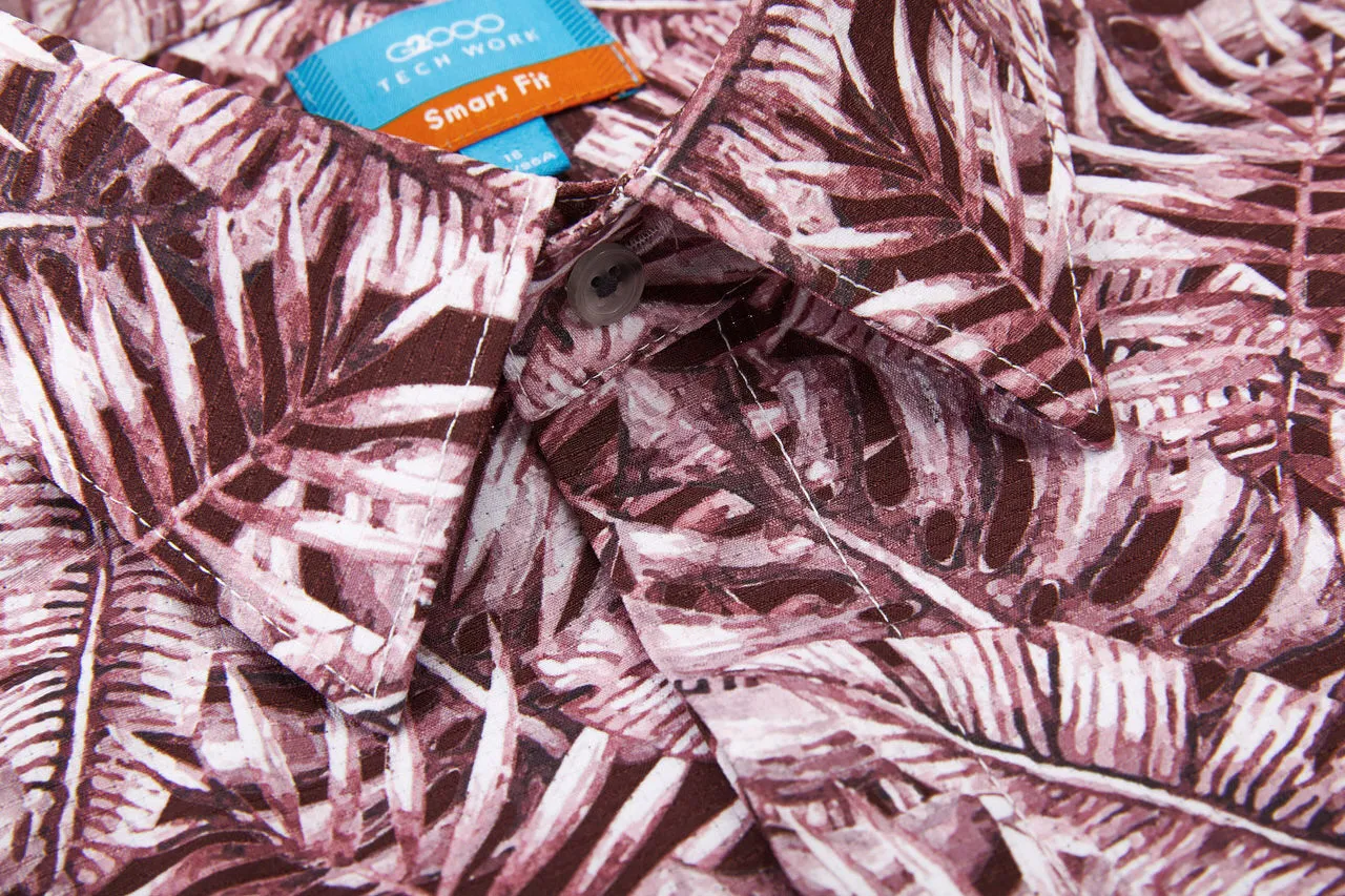 Dry Leaf All Over Print Shirt in Smart Fit
