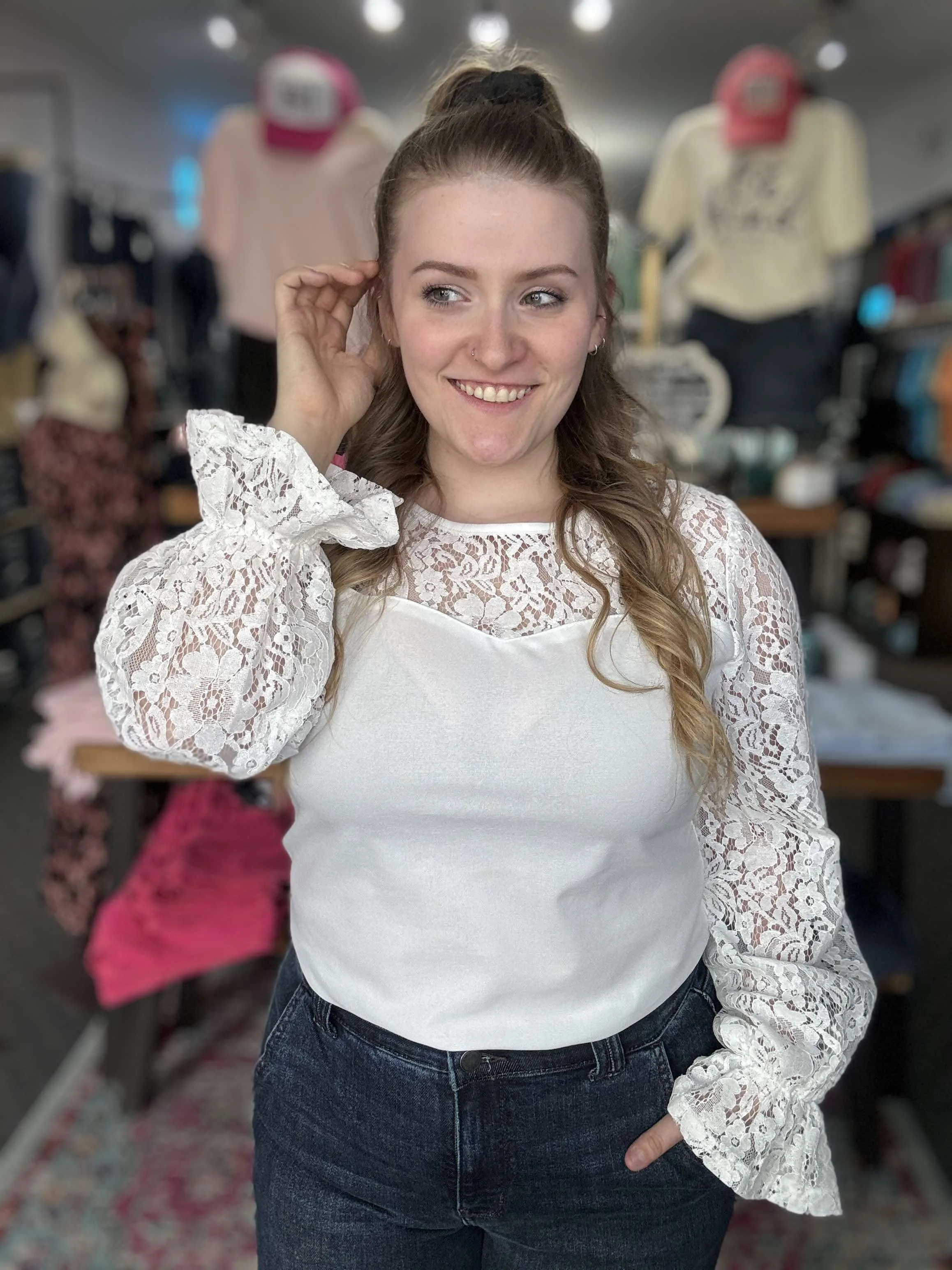Elegant Balloon Sleeve Blouse
