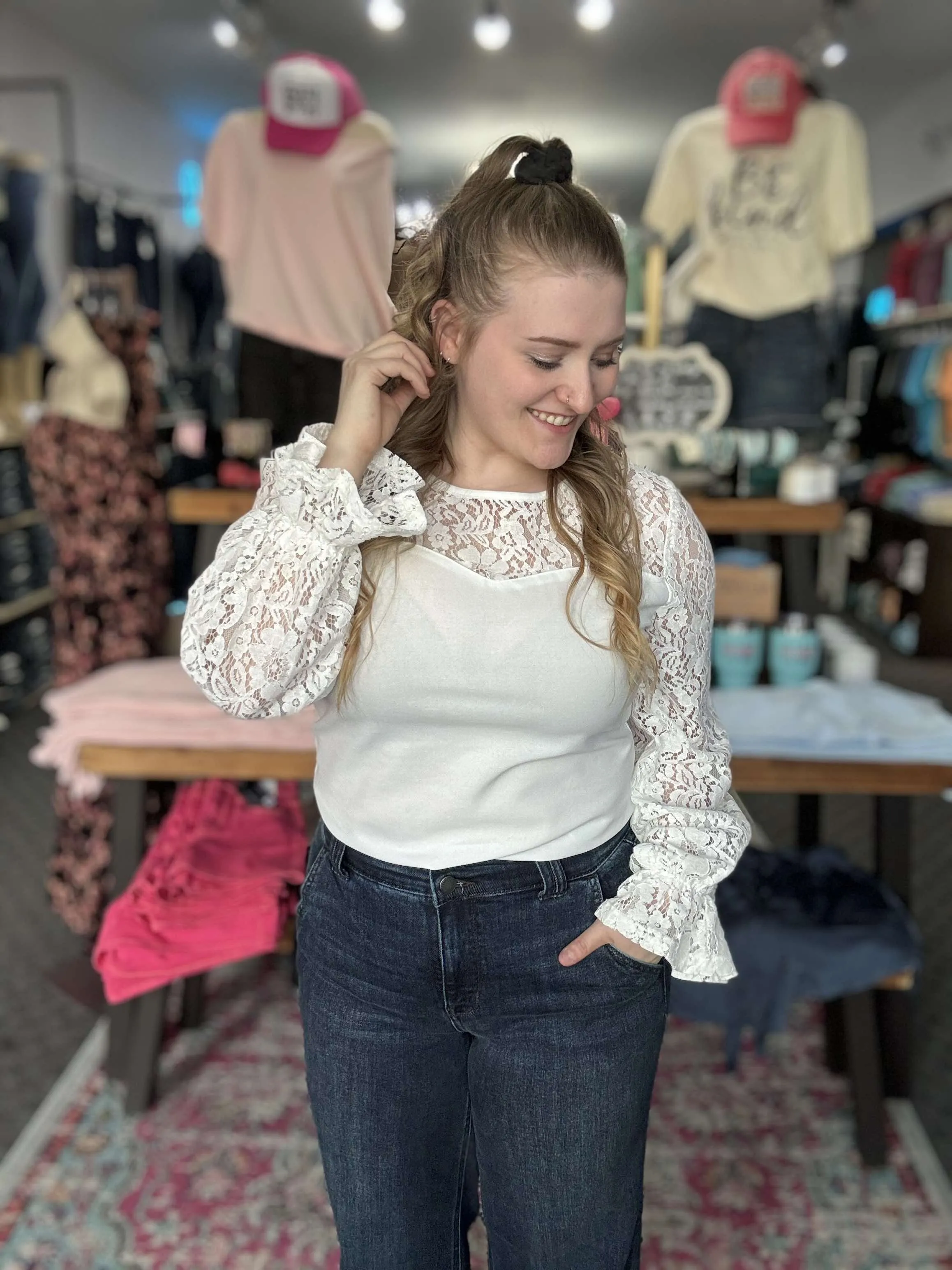 Elegant Balloon Sleeve Blouse