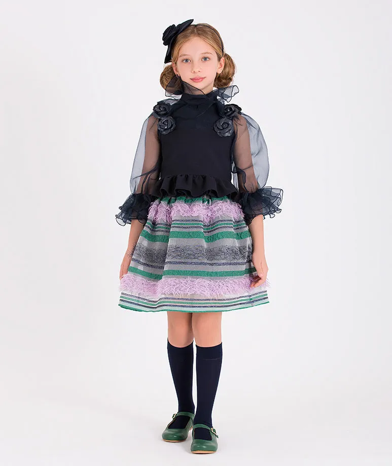 Elegant Feathers Outfit | 3 Pieces