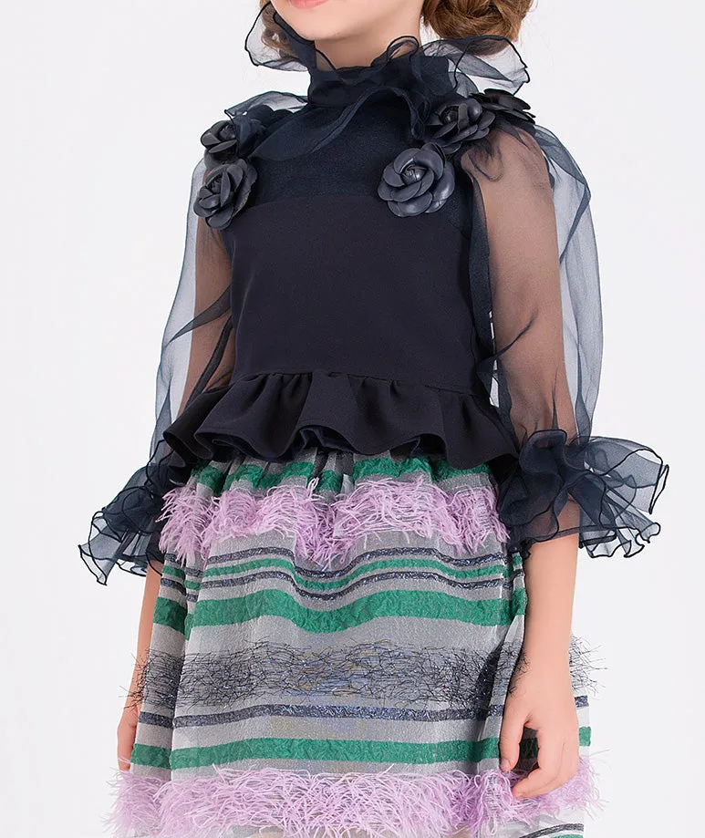 Elegant Feathers Outfit | 3 Pieces