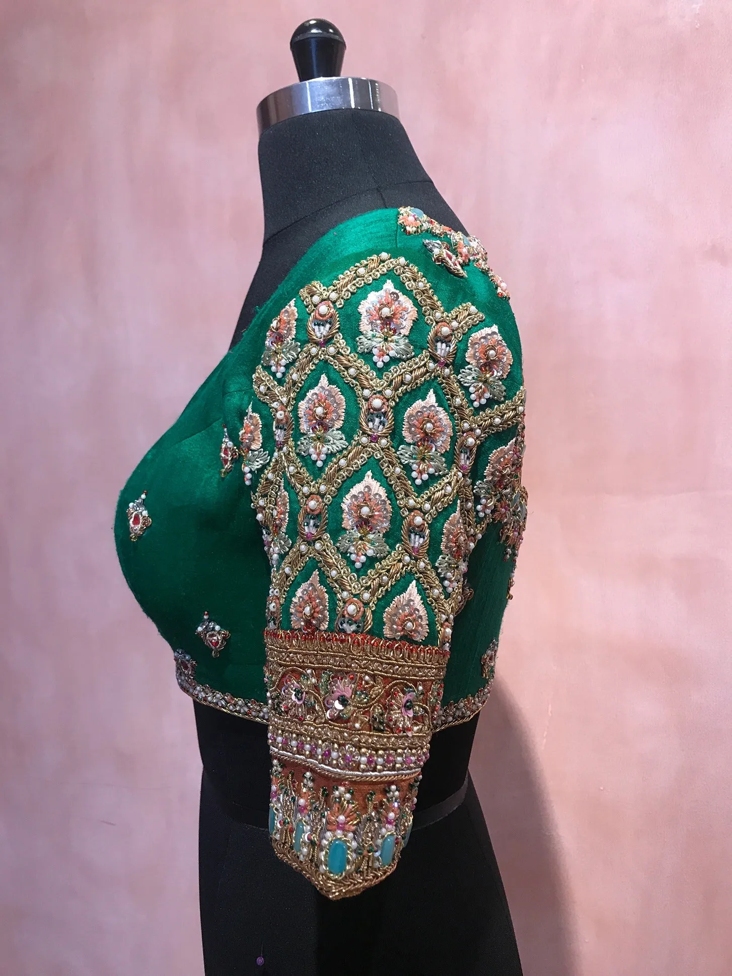 Elegant jewelled zardosi blouse