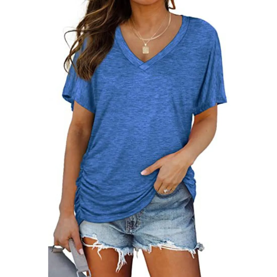 Elena  Relaxed V-Neck Tee