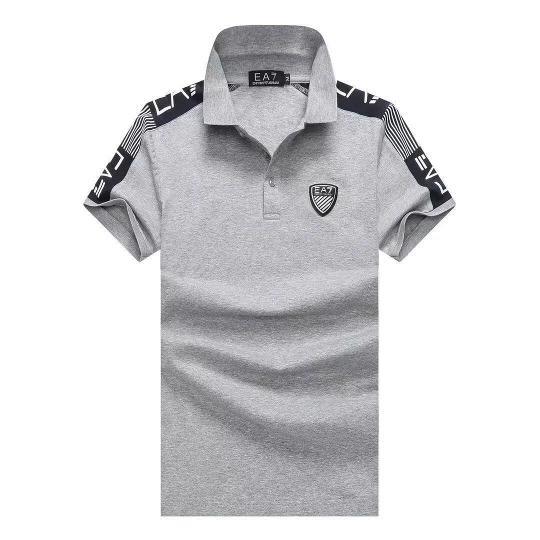 Emp classic Cotton polo shirt in pique cotton blend- Ash