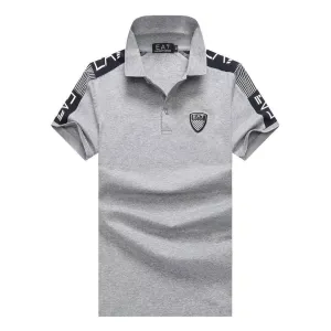 Emp classic Cotton polo shirt in pique cotton blend- Ash