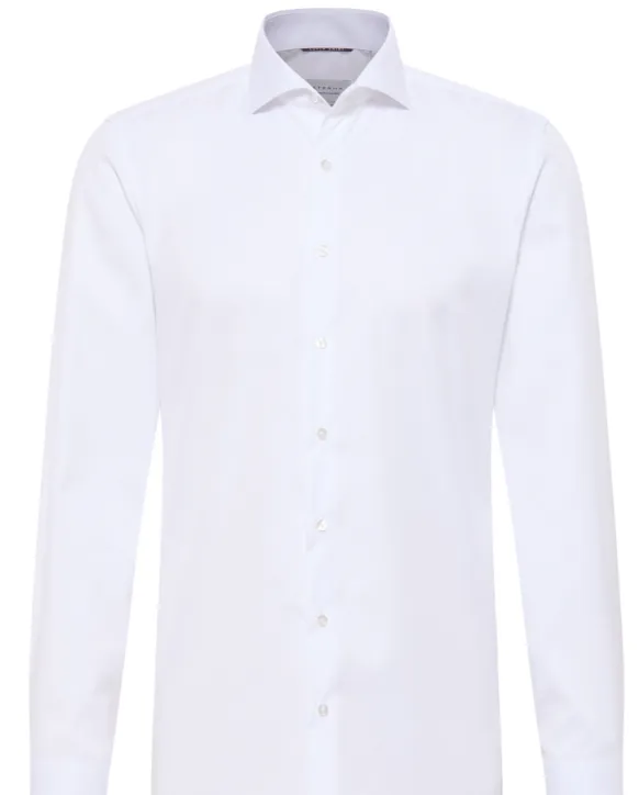 ETERNA<BR>
Long Sleeve Cotton Shirt<BR>
00 White<BR>