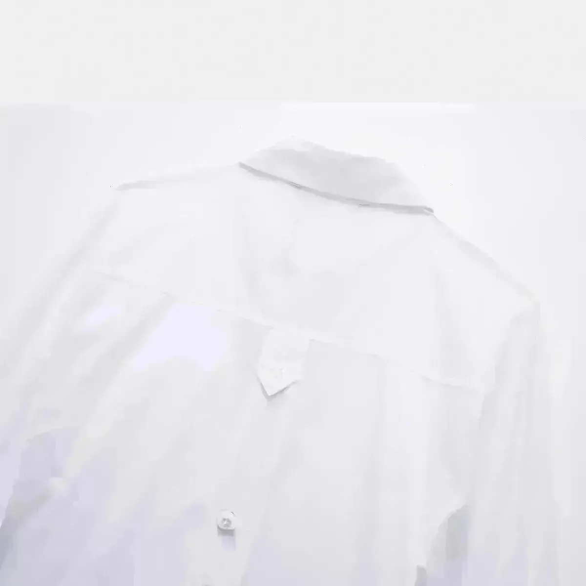 European And American Style Waistband Lapel Windbreaker Short Crop Tank Shirt