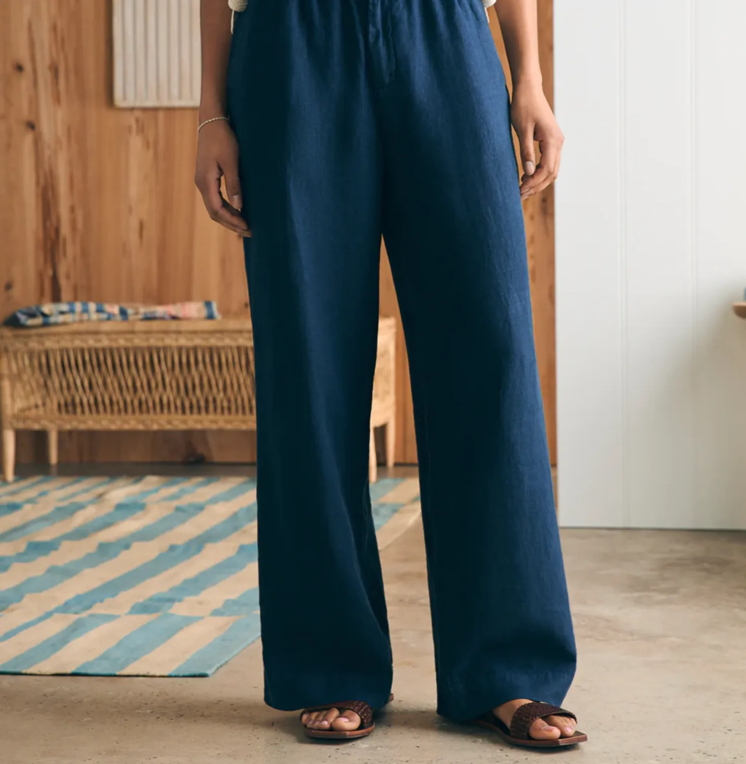 Faherty Monterey Linen Pant After Midnight