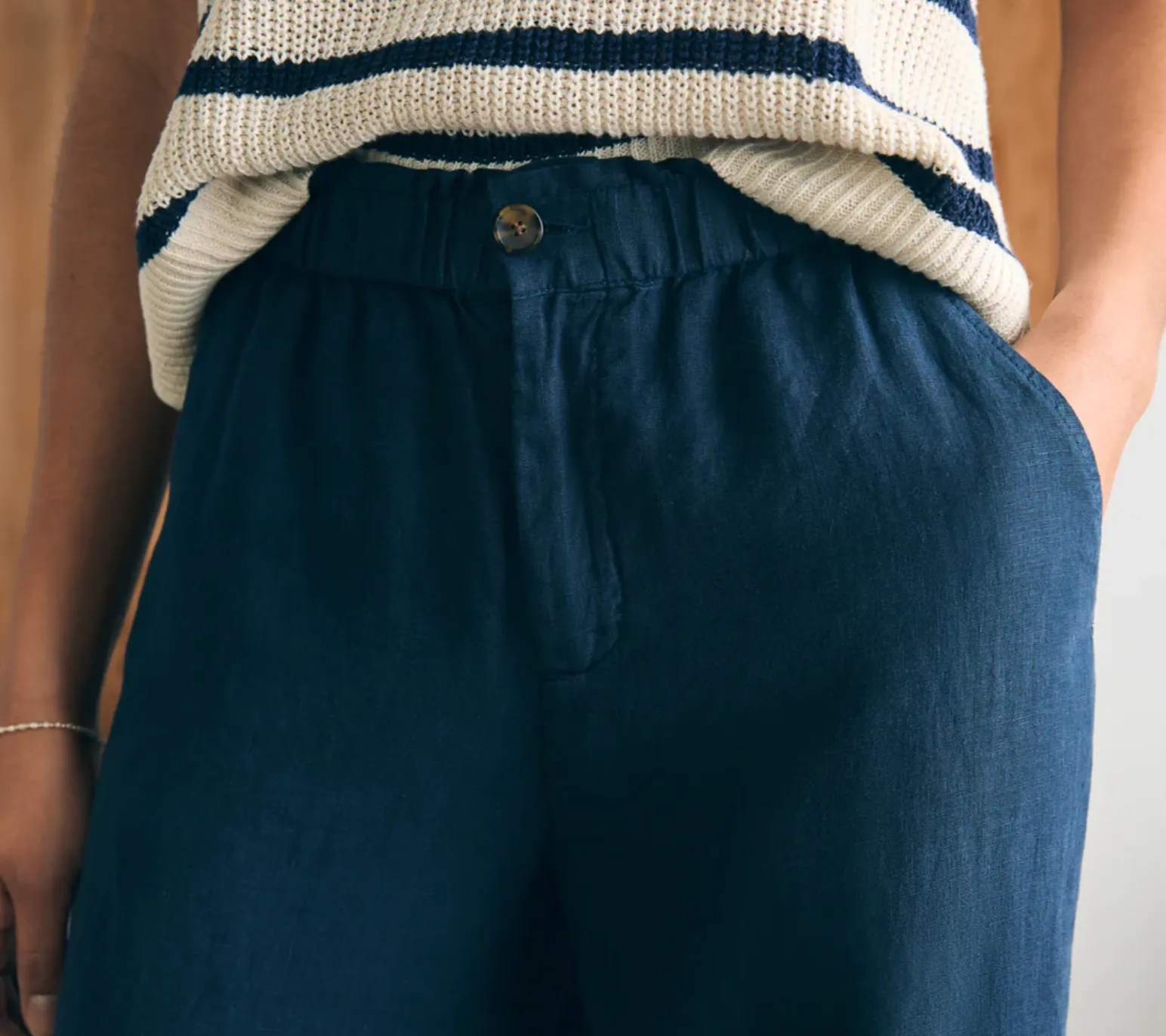 Faherty Monterey Linen Pant After Midnight
