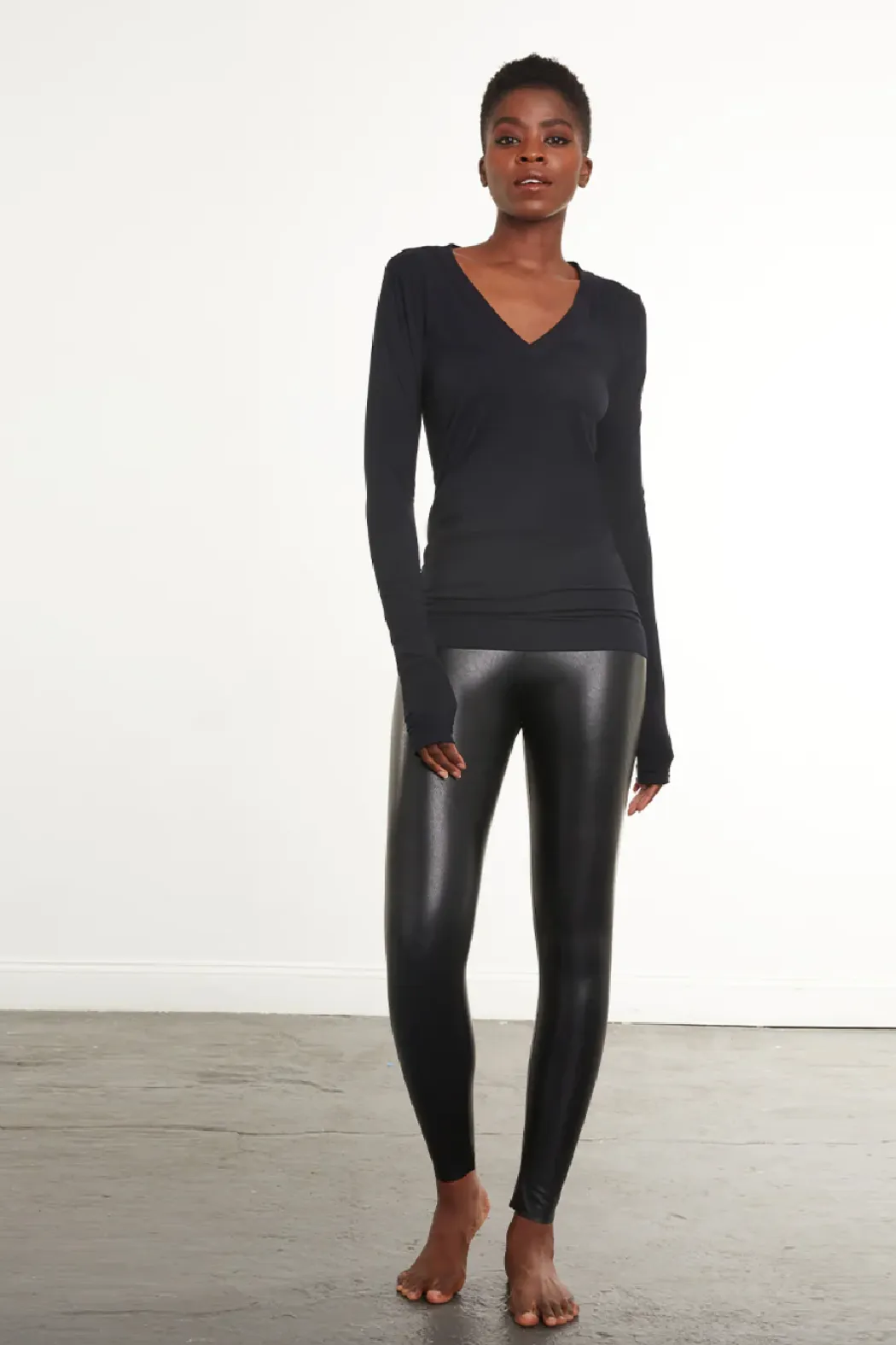 Faux Leather Legging Black