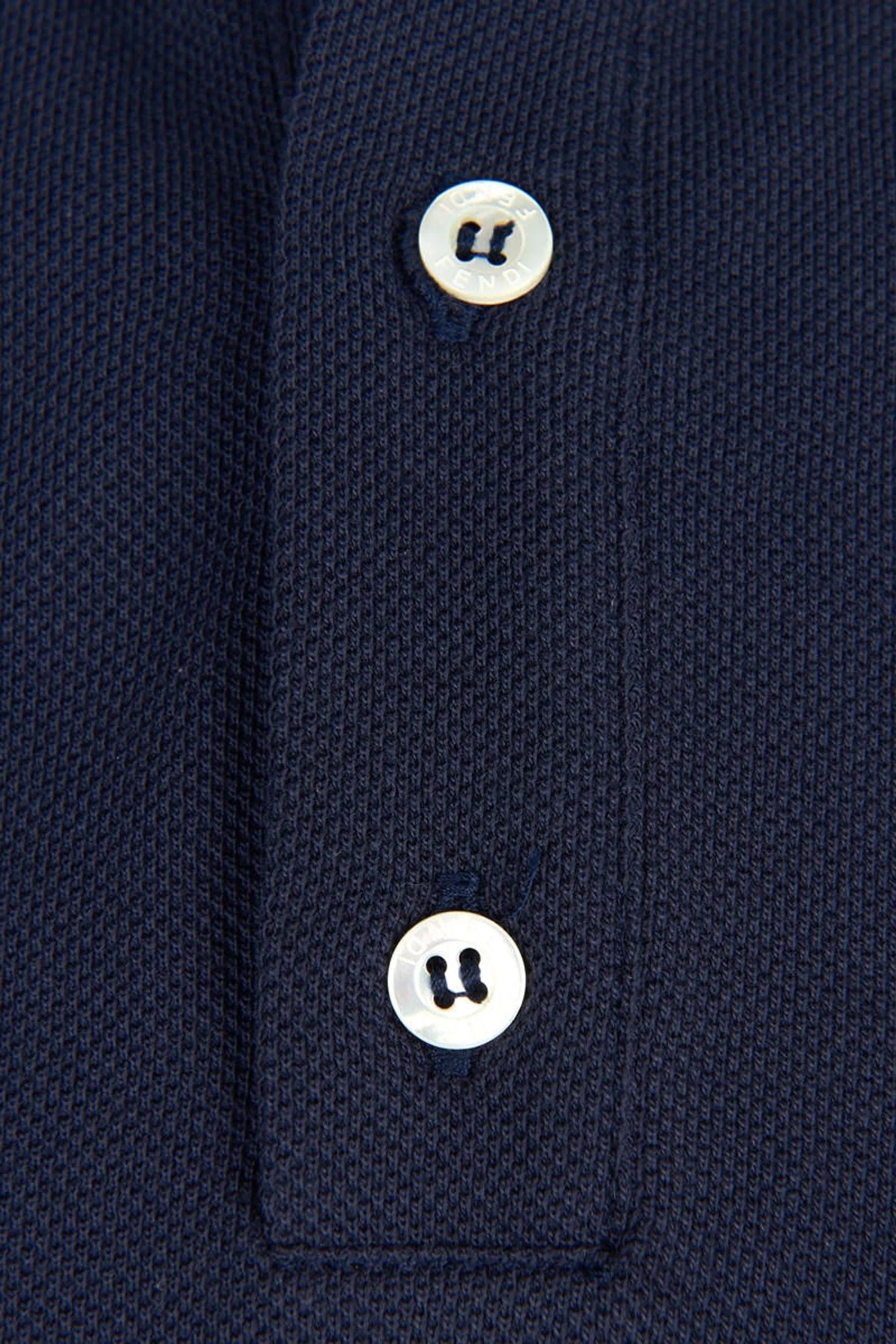 Fendi Boys Cotton Logo Trim Polo Shirt