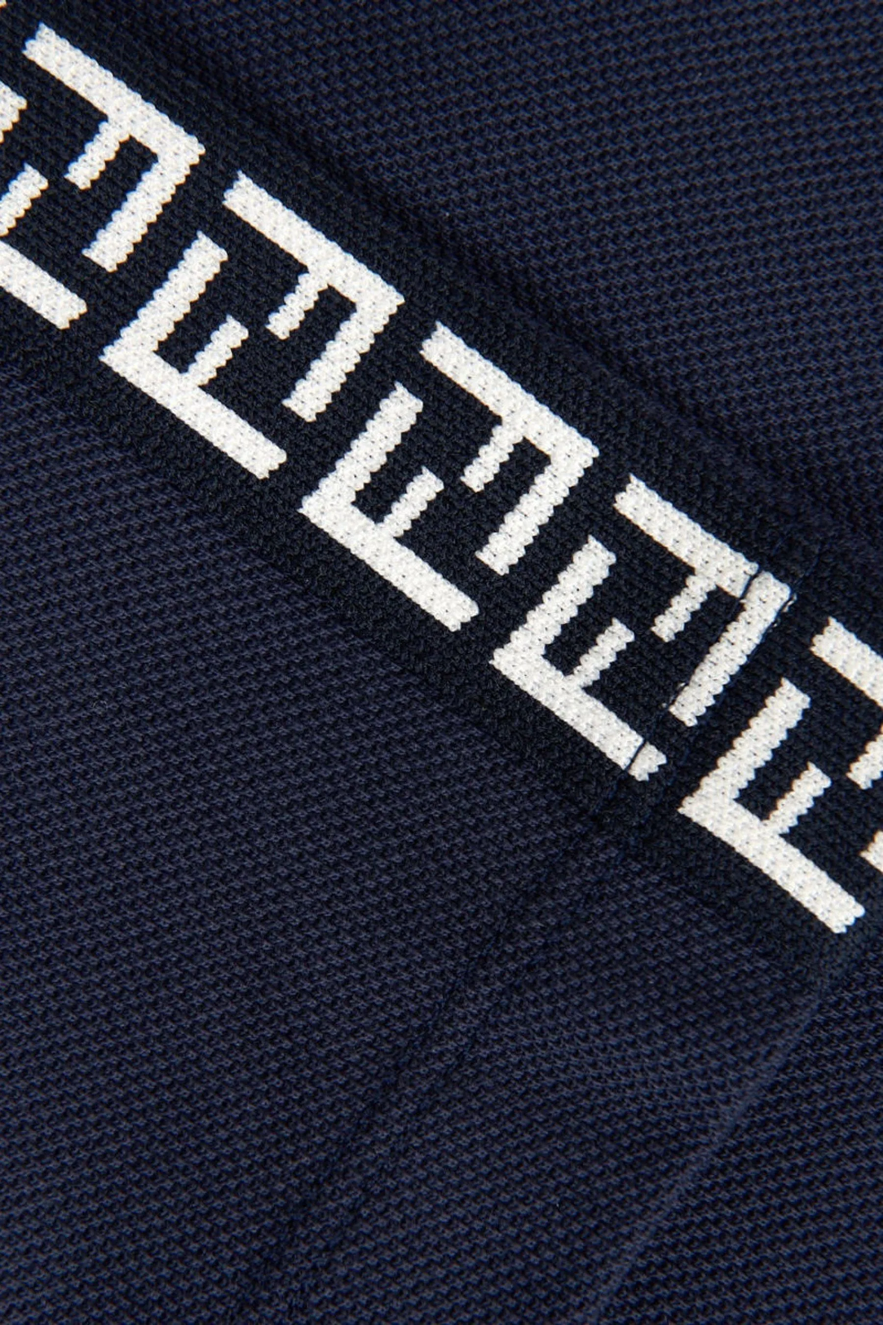 Fendi Boys Cotton Logo Trim Polo Shirt