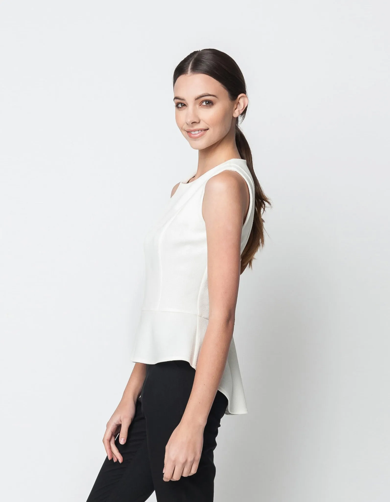 Fitted Elegant Peplum Top
