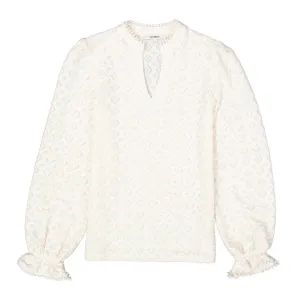 Garcia Ecru Cut Out Pattern Blouse