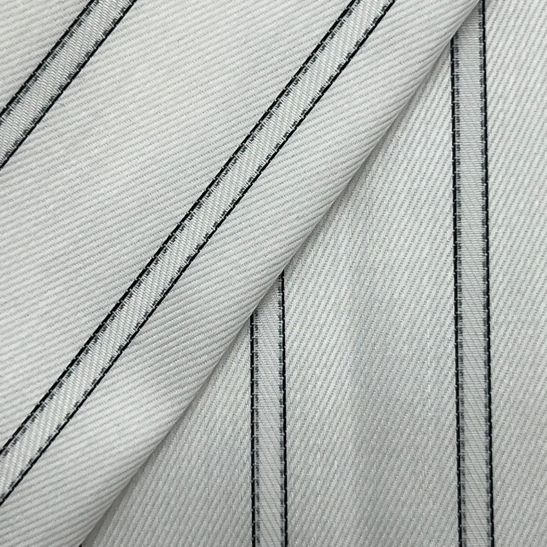 Getzner White 100% Egyptian Cotton Stripe Easy Care Tailored Shirt